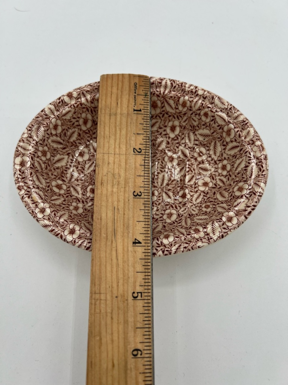 Vintage Masons Wedgewood Crabtree and Evelyn red/brown floral soap dish - Picture 5 of 5